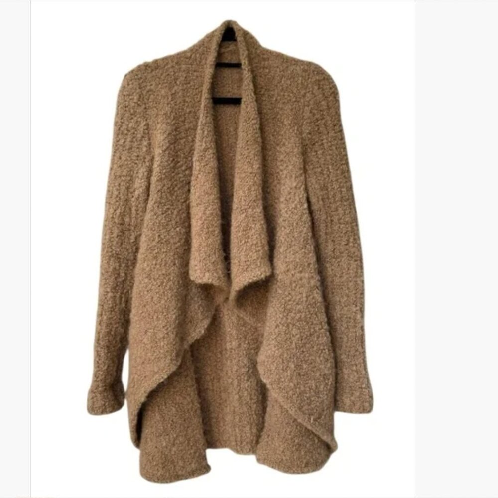 GIVENCHY CHUNKY BOUCLÉ CARDIGAN SWEATER IN BEIGE.  SIZE SMALL